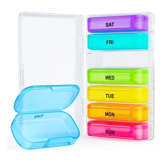 Zikee 7 Packs Extra Large Pill Organizer, Portable Sfyti