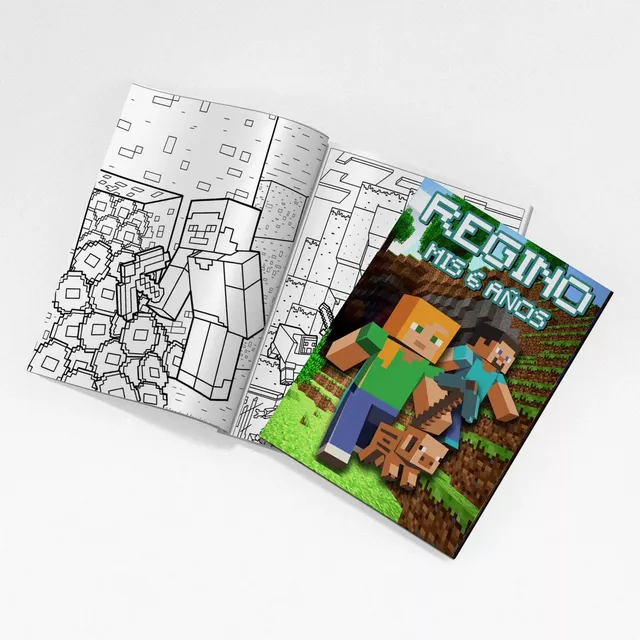 Minecraft Libro Para Colorear Personalizado 20 Souvenir