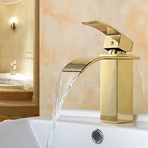 Grifo Lavabo Baño Frio Caliente Cascada Tocador Mezclador