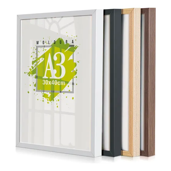 Kit 5 Molduras A3 30x40 Quadro Acetato Diploma Certificado