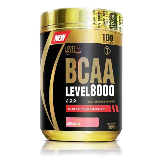 Bcaa Level 8000 100 Servicios, Level Pro Aminoácidos Sabor Watermelon