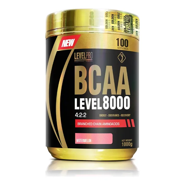 Bcaa Level 8000 100 Servicios, Level Pro Aminoácidos Sabor Watermelon