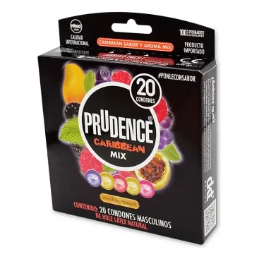 Condones de Látex Prudence Caribbean Mix 20 Condones