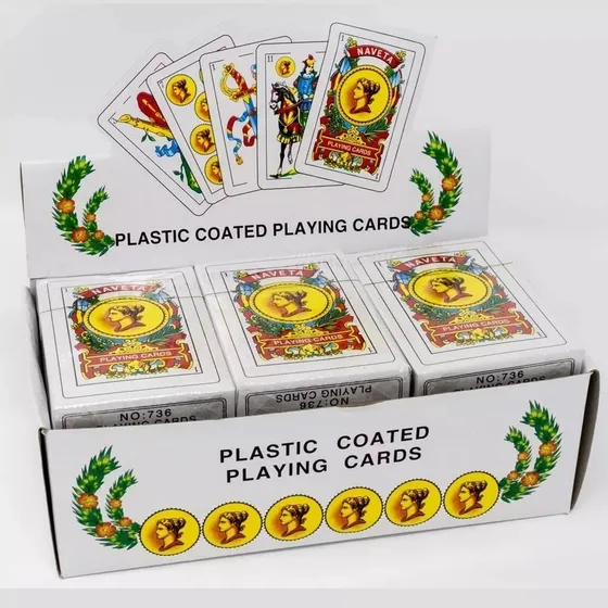 Pack X15 Mazos Naipes 50 Cartas Españolas Plastificadas 