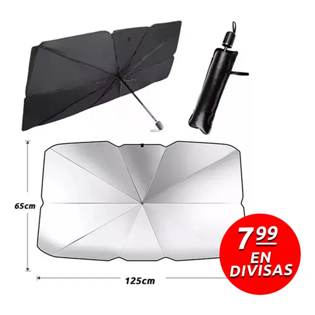 Tapa Sol, Cubre Parabrisas Tipo Sombrilla Plegable Vehículos