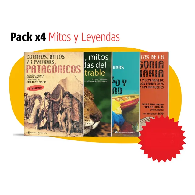 Pack Oferta 4 Libros Sobre Mitos Y Leyendas Argentinos 