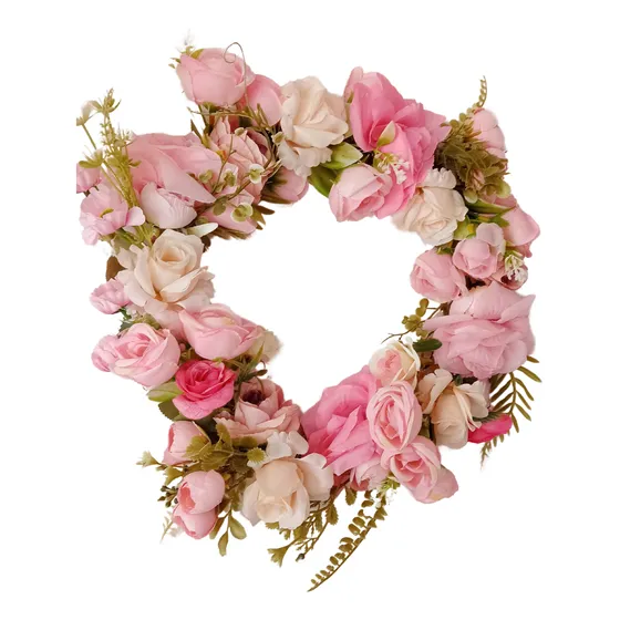 Arreglo Floral Aro Flores Artificiales Rosas Permanentes