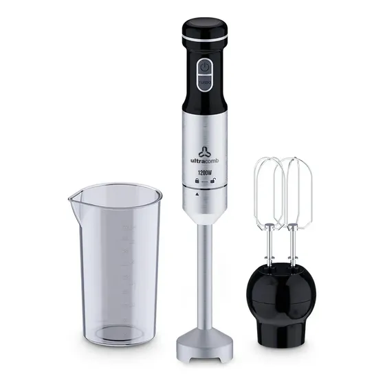 Licuadora De Mano Ultracomb Lm-2550 Minipimer Mixer 1200W acero inoxidable