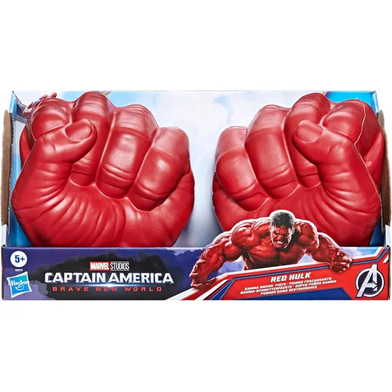 Super Puños Red Hulk Gamma Rojos - Capitan America Brave
