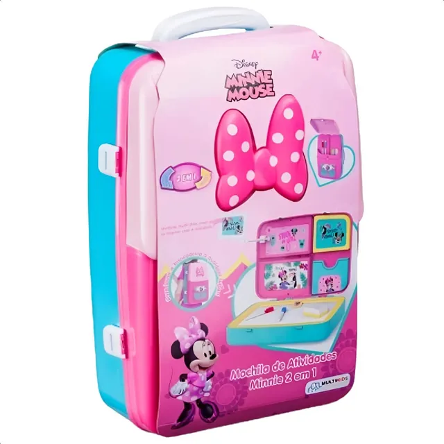 Mochila De Atividades Minnie Com Canetinhas E Acessórios