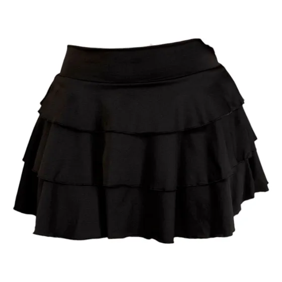 Falda Bobos Corta Casual Suplex Negro Mujer