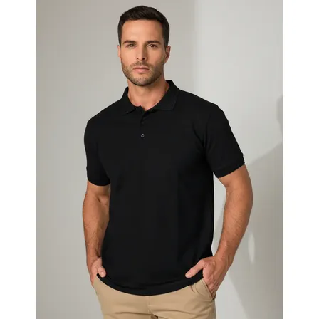Camiseta Gola Polo Blusa Masculina Uniforme Lisa Confortável