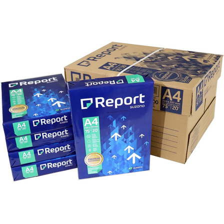 Papel A4 Report Premium 75g Caixa 10 Resmas De 500 Folhas Papel A4 Report Premium 75g Caixa 10 Resmas De 500 Folhas