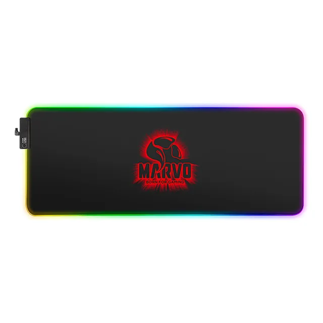 Mouse Pad gamer Marvo Scorpion G45 de goma xl 30.5cm x 80cm x 4mm negro