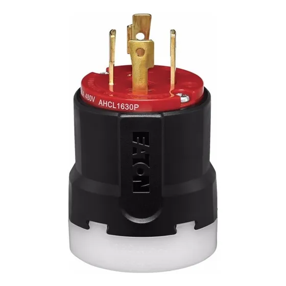 Clavija De Media Vuelta Arrow Hart 30a 3 Polos Negro/rojo Color Negro Con Rojo