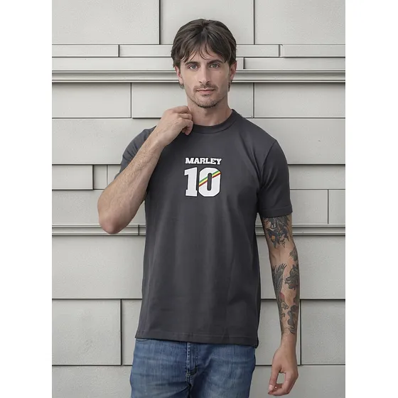 Remera Hombre Estampada Serigrafía Marley 10 Little Jahmaica