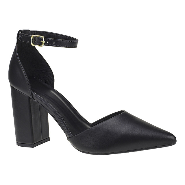 Scarpin Feminino Social Bico Fino Salto Alto Bloco 027.9200 Scarpin Feminino Social Bico Fino Salto Alto Bloco 027.9200