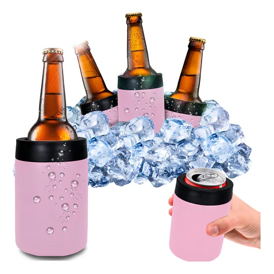 Cubre Lata Térmico Slim Company Funda Para Latas De 350 Ml Porta Latas Refresco Y Cerveza Frías Color Rosa Claro