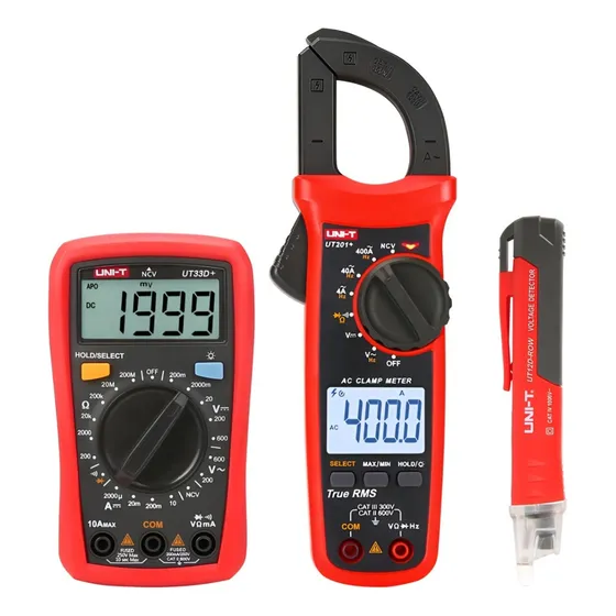 Uni-t Pinza Amperometrica 201+ Multimetro 33d+ Detector 12d