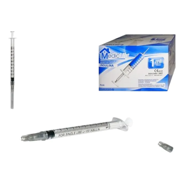 Jeringuilla Medic Life 1ml/27g X 1/2  X100 Pz. De Oferta