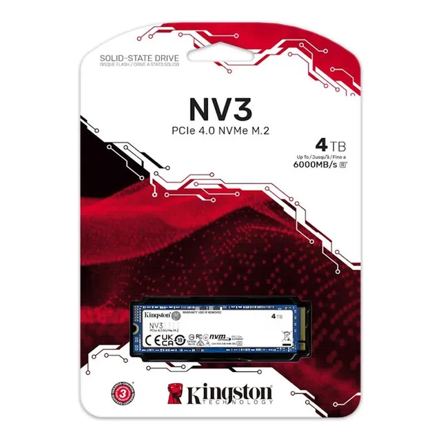 Disco Sólido Ssd 4 Tb Kingston Nv3 Nvme Pcie 4.0