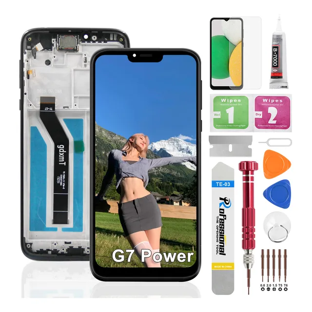Pantalla Para Moto G7 Power Con Marco Xt1955 Original