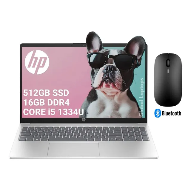 HP Gamer Core i5 1334U 10 Nucleos 512GB SSD 16GB RAM Pantalla 15.6 FHD 1920 x 1080 Intel Iris Xe Graphics Con Windows 11 Instalado Laptop 15-FD0043 Con Mouse de Regalo