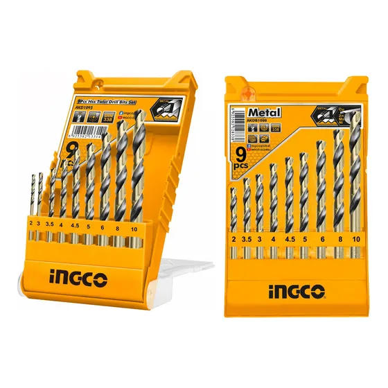 Set De 9 Mechas Para Metal Ingco Akd1095  P G 