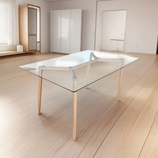 Mesa De Comedor Luigi Tablero De Vidrio 120x80 Ofideas