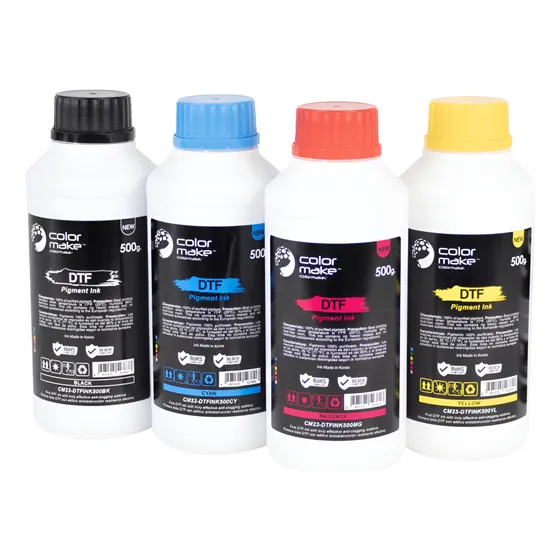 Tinta Para Dtf Color Make 1/2 Litro C M Y K - Garantizada 