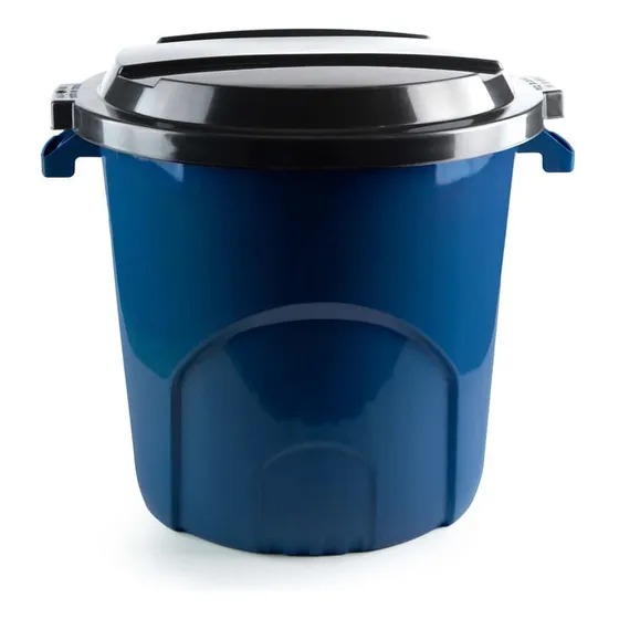 Caneca Tanque Multiuso Plástico 50 Litros Con Tapa Y Manijas