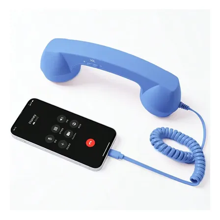 Audífonos Retro Con Cable Y Micrófono Usb C Para Celular Blue-type-c