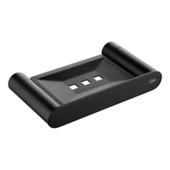 Qm+ Jabonera Negro Mate Acero Inoxidable 1018