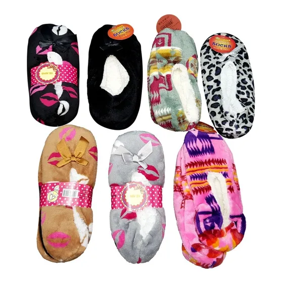 Pantuflas Con Chiporro Antideslizante Diseño Aleatorio 003