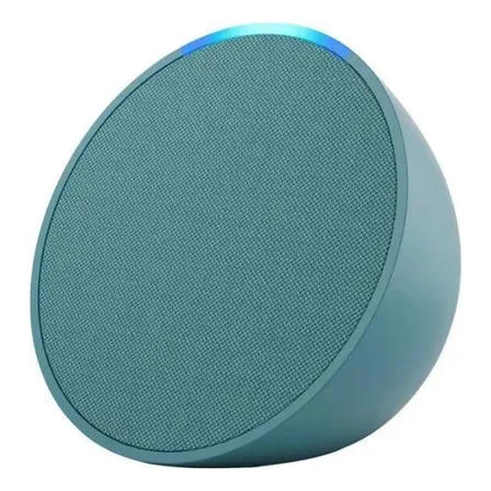 Bocina Inteligente Amazon Echo Pop con Alexa y Wi-Fi Verde Azulado