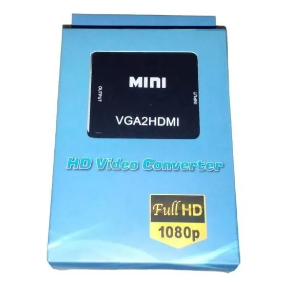 Convertidor Vga A Hdmi Pc Laptop Video Beam Hd 1080p