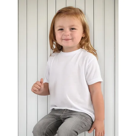5 Camisas Brancas Infantis Juvenil 100% Poliéster Sublimação
