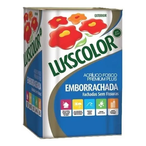 Tinta Emborrachada Acrílica Lukscolor 18lt Branco