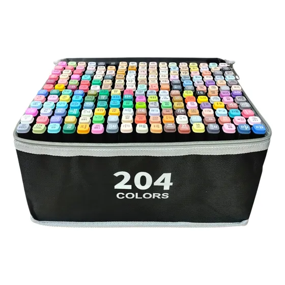Marcadores Touch Doble Punta, Permanente 204 Pcs
