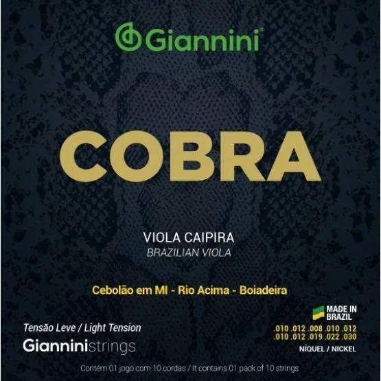 Encordoamento para Viola Giannini Cobra Níquel GESVNL Leve
