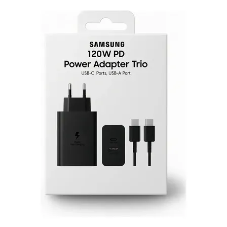 Carregador Turbo Compatível com Samsung 120w Super Rapido Usb-c/Usb-a A56 S20 S21 S22 S23 S24 PLUS