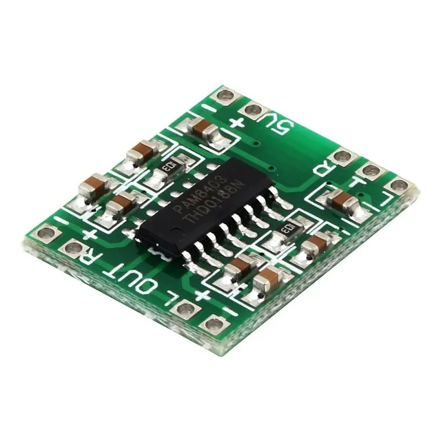 Mini amplificador Pam8403, módulo estéreo clase D de 2 x 3 W, color verde