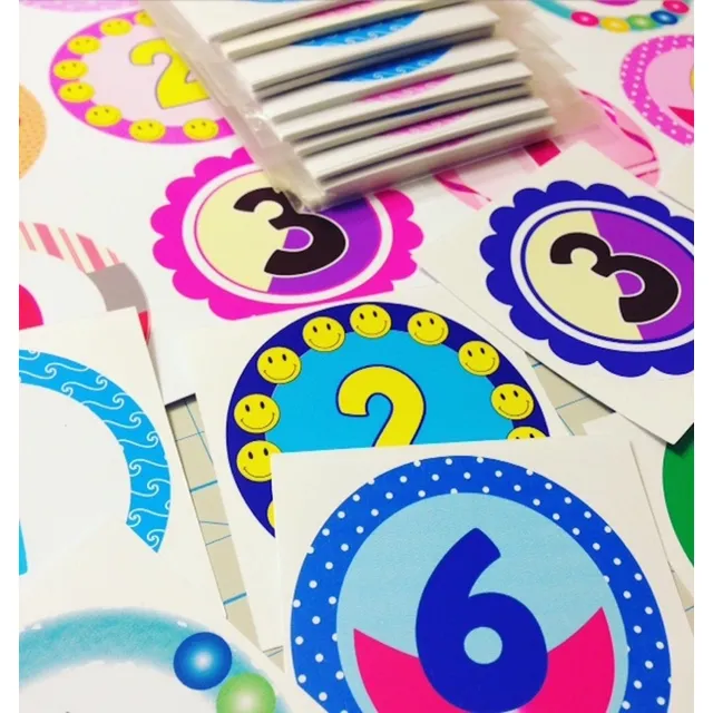 Etiquetas Cumple Mes Stickers Mesiversario Aniversario Calco