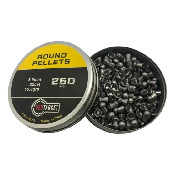 Balines Red Target Round 4.5/5.5mm 16grs Lata De 250 Pcs