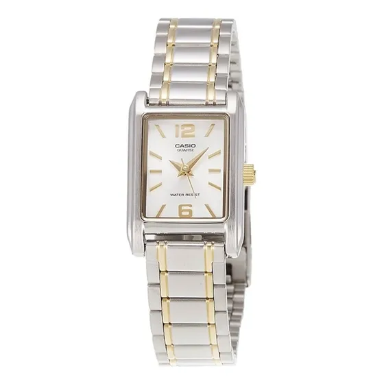 Reloj Casio Modelo Ltp 1235 Combinado Color de la correa Plateado Color del bisel Plateado