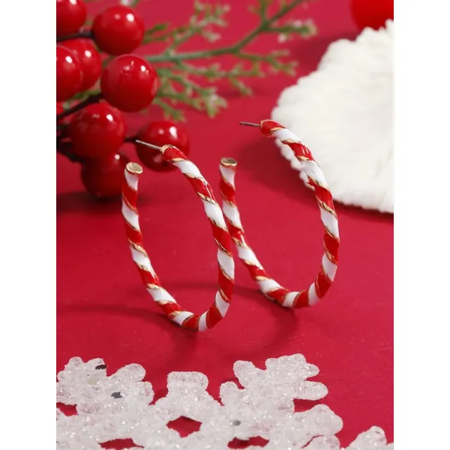 Zarcillos Navideños Con Diseño Elegante. Aesthetic. Navidad