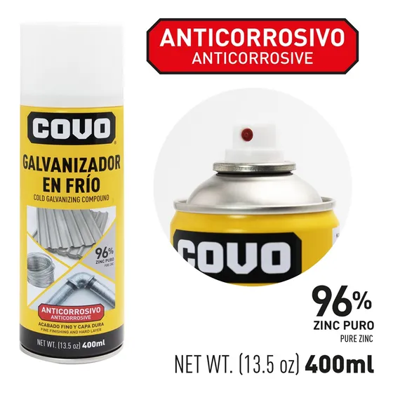 Spray Galvanizador En Frío Anticorrosivo Capa Dura 400ml