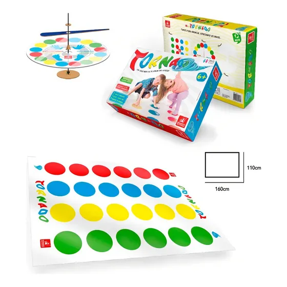 Jogo Educativo Estilo Twister Tornado Brincadeira De Criança