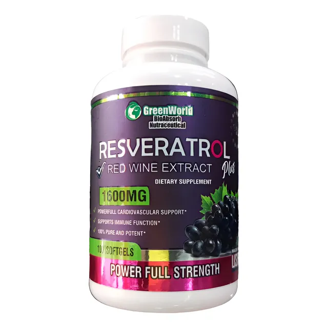 Resveratrol Plus 1600mg X 100 Capsulas Blandas Green World