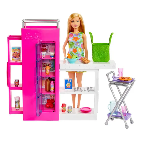 Barbie Despensa De Ensueño Muñeca Con Mueble Y Accesorios